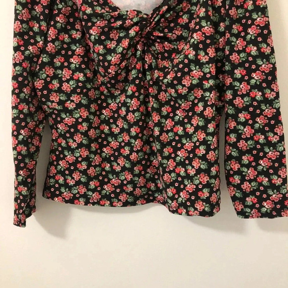 NWOT Boden Floral Long Sleeve Sweetheart Neck Stretch Size 20/22 Romantic Top - Picture 4 of 9